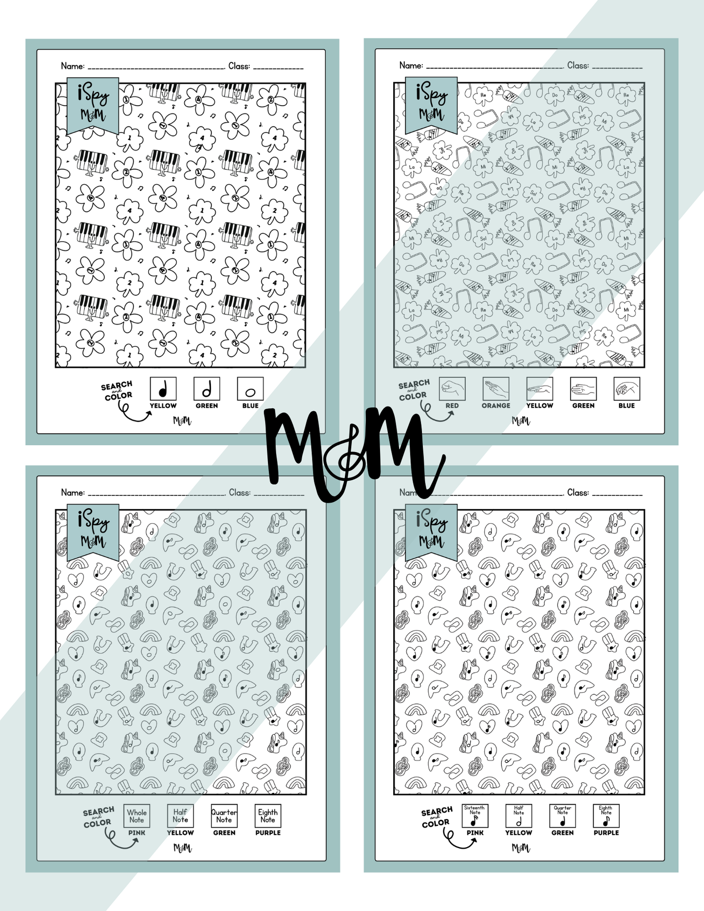 March Magic | Color by Music | iSpy Rhythm, Music Vocabulary, Solfege Coloring DIGITAL DOWNLOAD