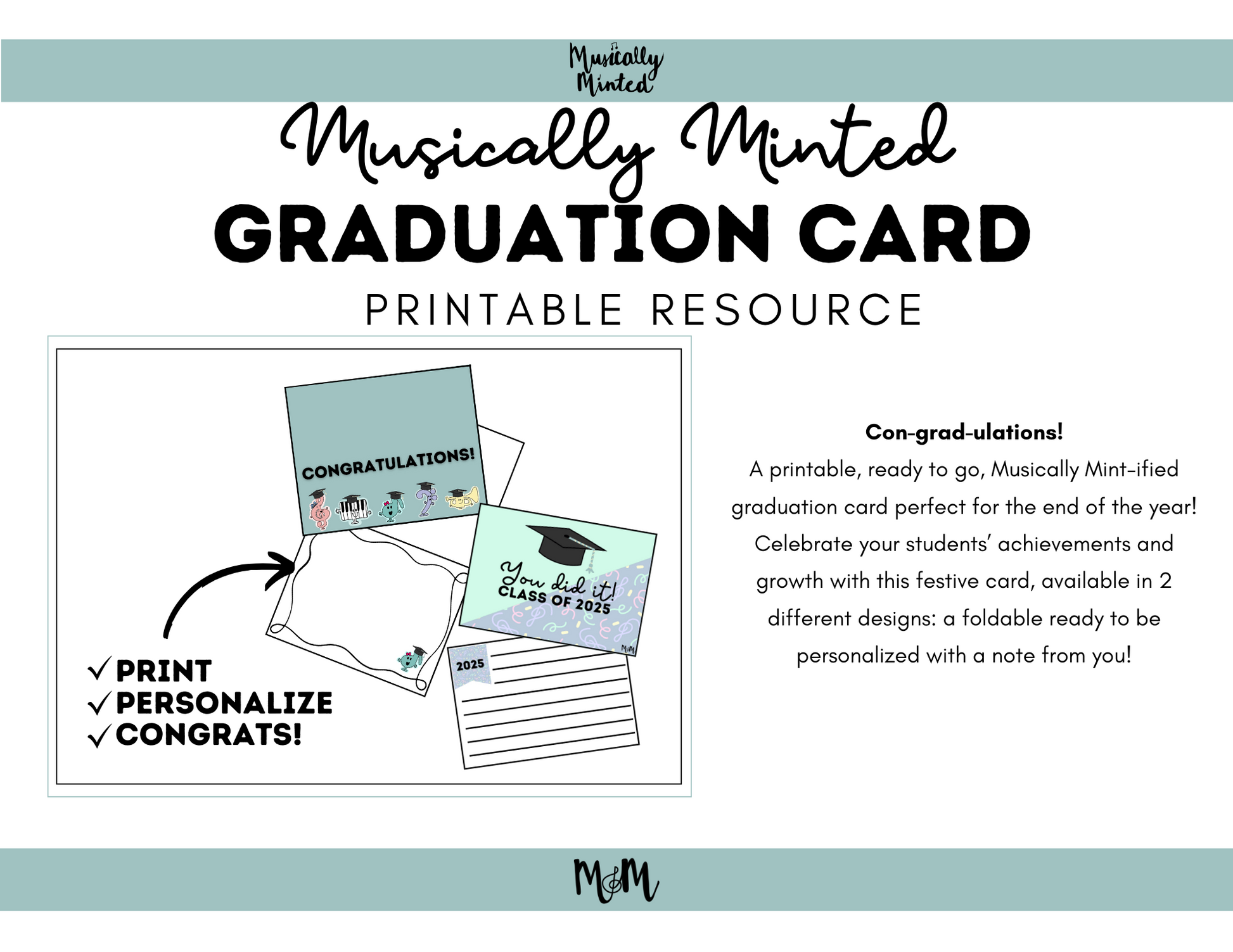 Musically Minted: Congrats Grad from the Music Teacher | 2026 Graduation Cards Musically Minted: Congrats Grad from the Music Teacher | 2026 Graduation Cards