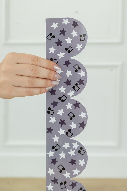 Purple Stars Bulletin Board Border
