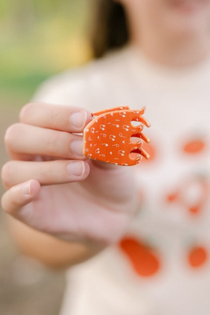 Pumpkin Spice Mini Claw Clip