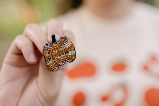 Piano Pumpkin Enamel Pin