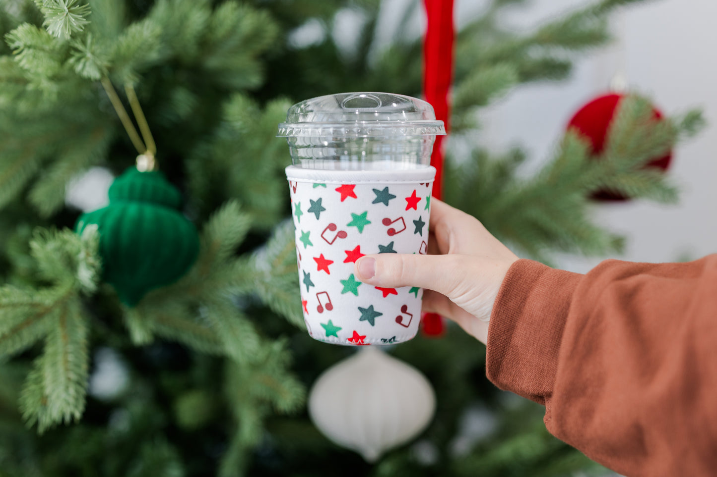 Holly Jolly Stars Coffee Coozie