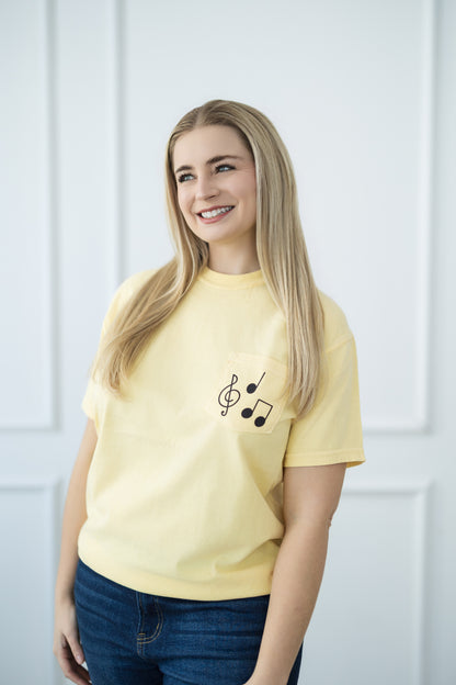 Music Note Pocket T-Shirt