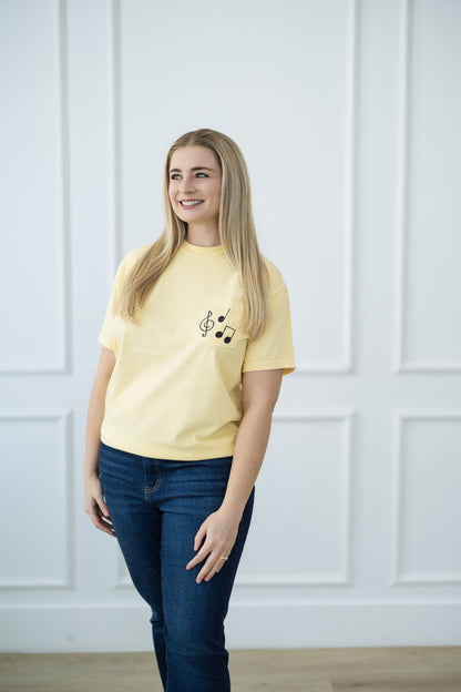 Music Note Pocket T-Shirt
