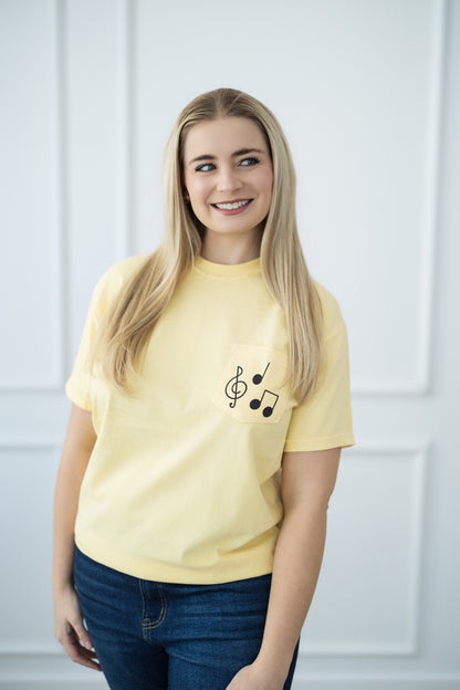 Music Note Pocket T-Shirt