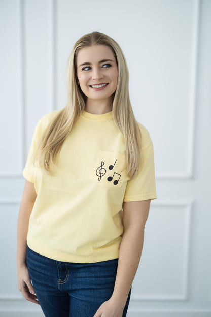 Music Note Pocket T-Shirt