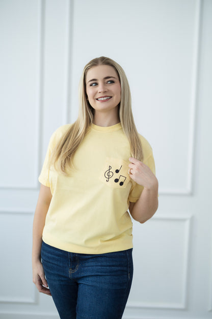 Music Note Pocket T-Shirt