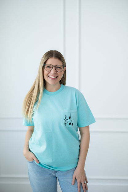 Music Note Pocket T-Shirt