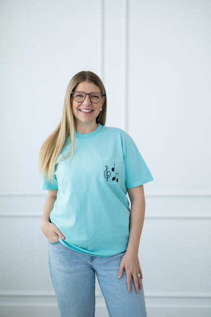Music Note Pocket T-Shirt