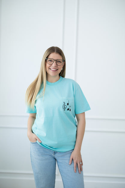 Music Note Pocket T-Shirt