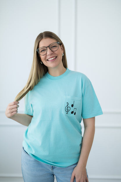 Music Note Pocket T-Shirt