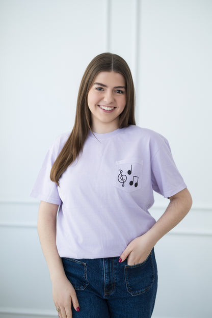Music Note Pocket T-Shirt