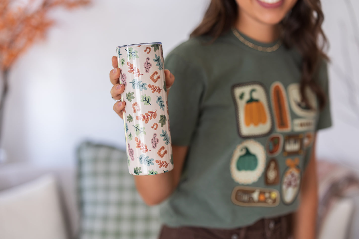 Fall Leaves Skinny Tumbler