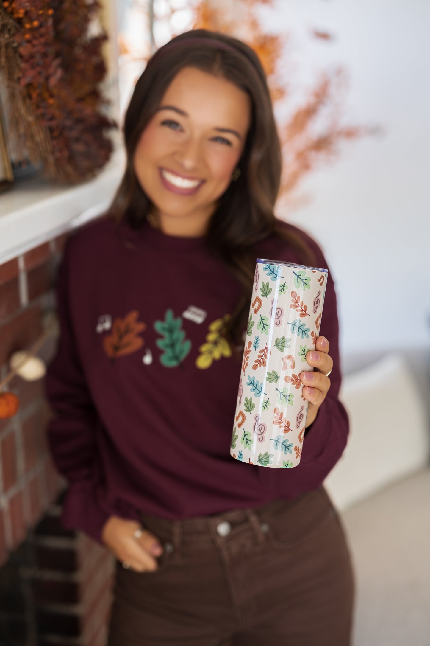 Fall Leaves Skinny Tumbler