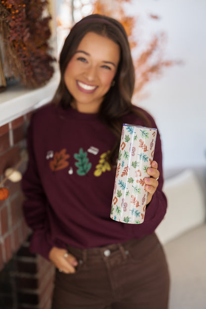 Fall Leaves Skinny Tumbler