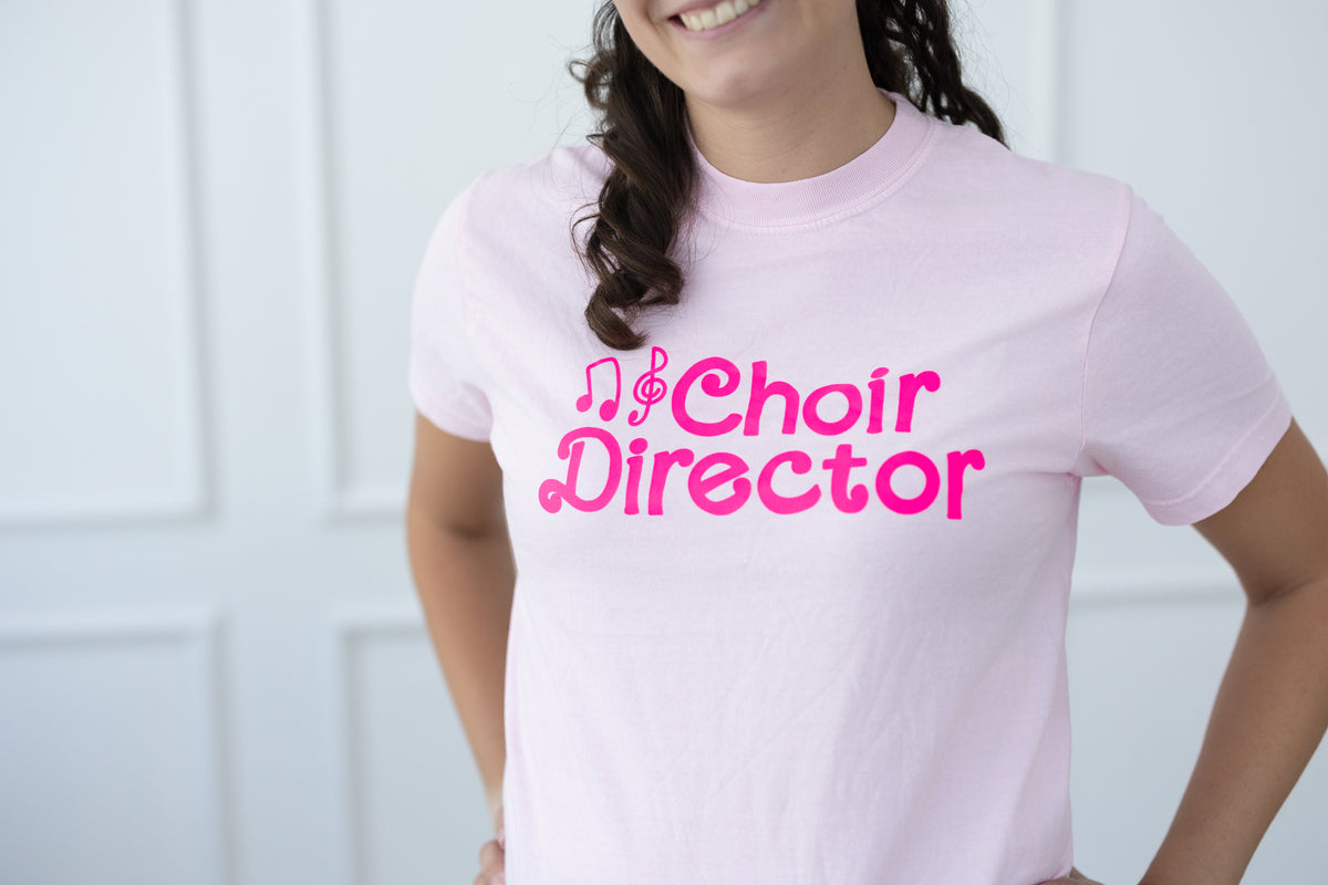 Pink Music T-Shirt (Music Teacher + Band + Choir + Orchestra + Therapist)