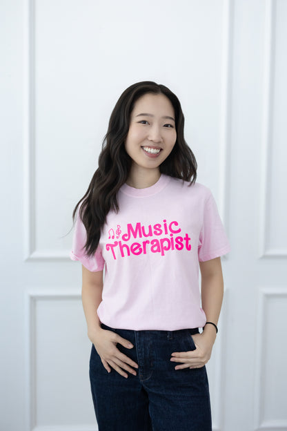 Pink Music T-Shirt (Music Teacher + Band + Choir + Orchestra + Therapist)
