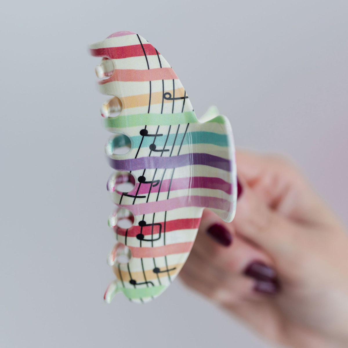 Rainbow Stripes Claw Clip