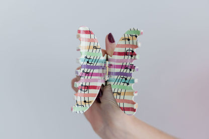 Rainbow Stripes Claw Clip