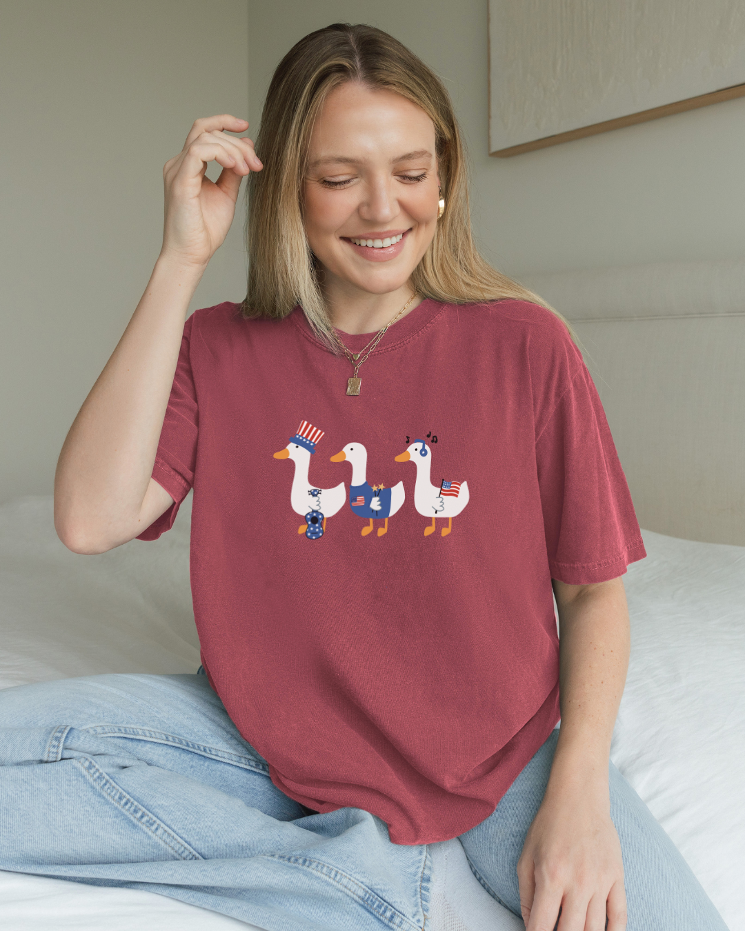 Patriotic Goose Trio T-Shirt