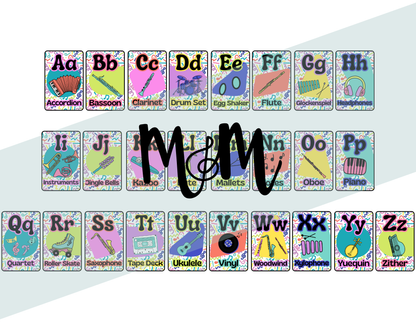 Retro Brights: Music Alphabet | Music Classroom Decor