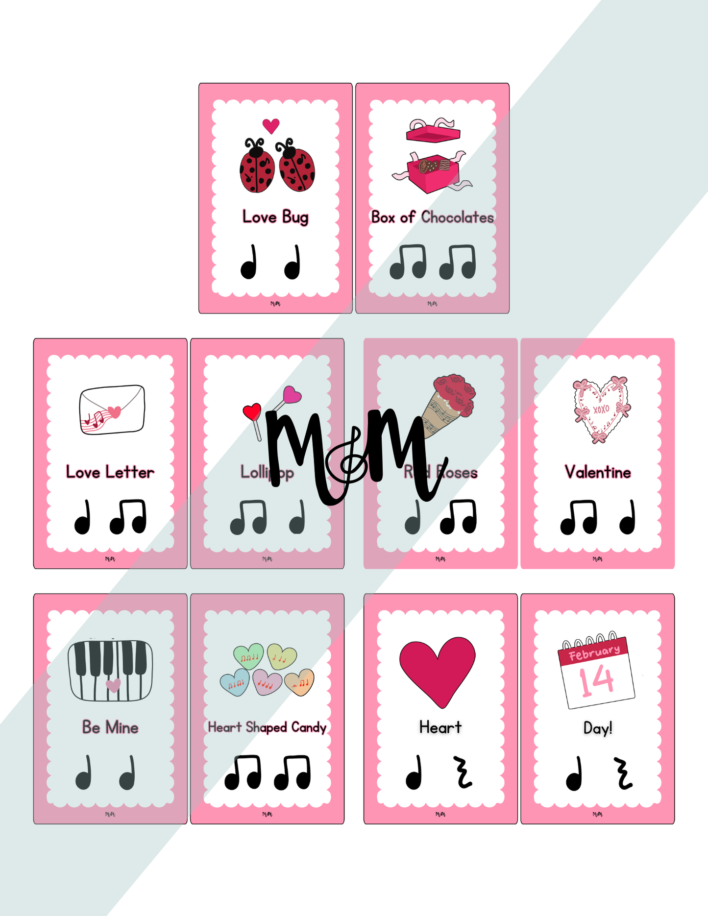 Valentines Day Pentatonic Love Letters | Orff Instrument Rhythm and Melody Activity | Tara’s Treble Clef Story & Lesson DIGITAL DOWNLOAD