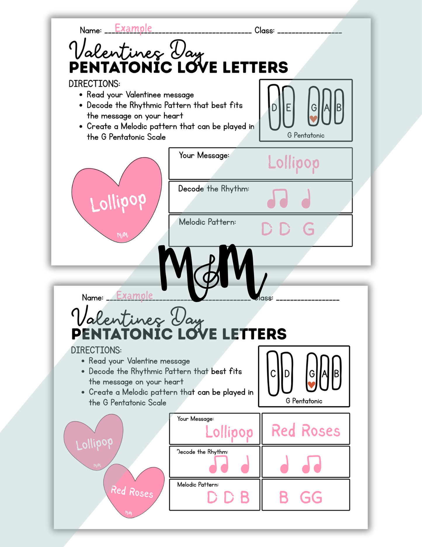 Valentines Day Pentatonic Love Letters | Orff Instrument Rhythm and Melody Activity | Tara’s Treble Clef Story & Lesson DIGITAL DOWNLOAD