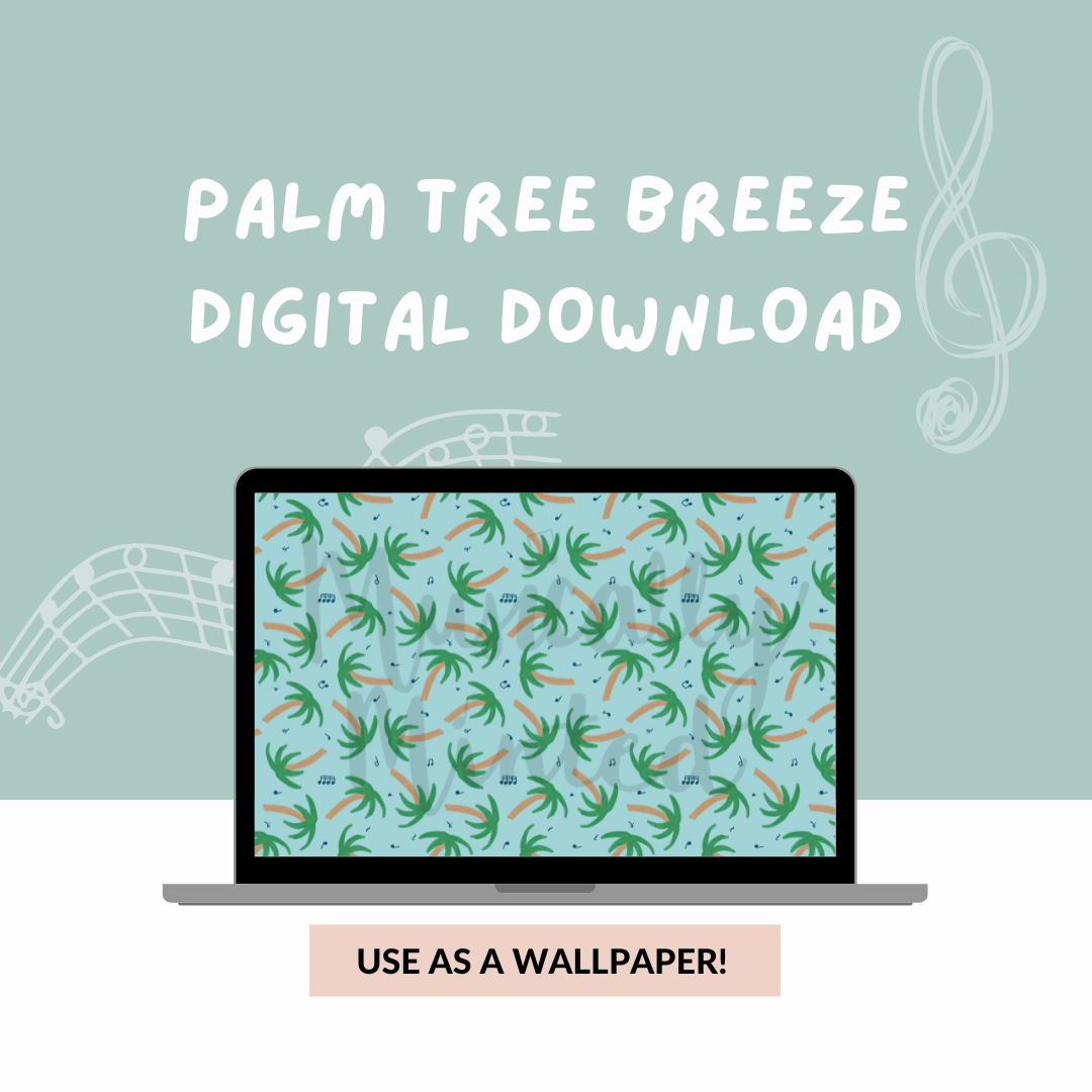 Palm Tree Breeze Wallpaper DIGITAL DOWNLOAD