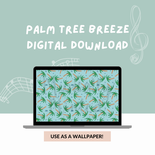 Palm Tree Breeze Wallpaper DIGITAL DOWNLOAD