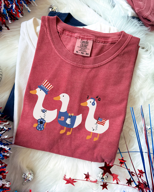 Patriotic Goose Trio T-Shirt