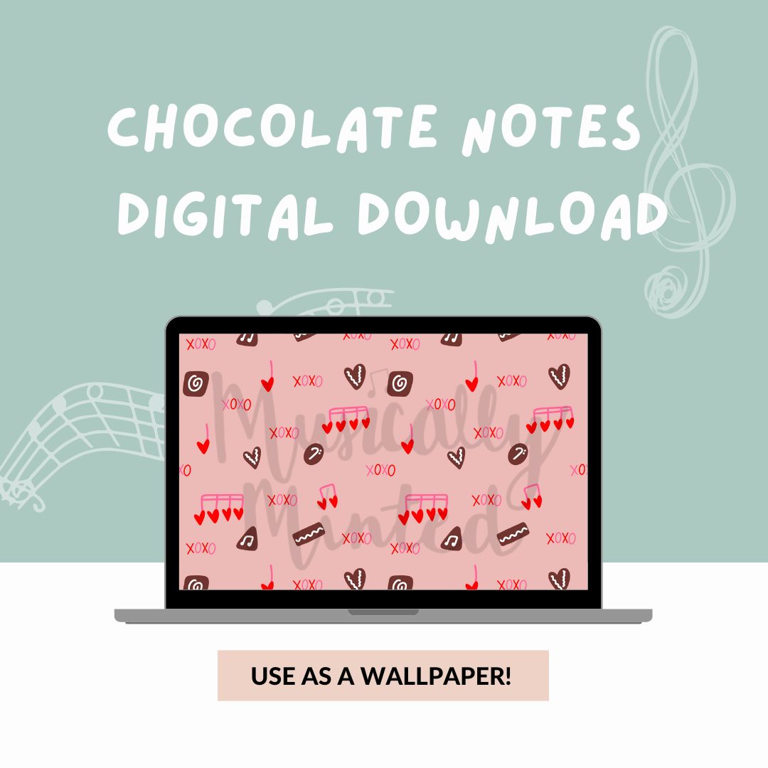 Chocolate Notes Pattern DIGITAL DOWNLOAD