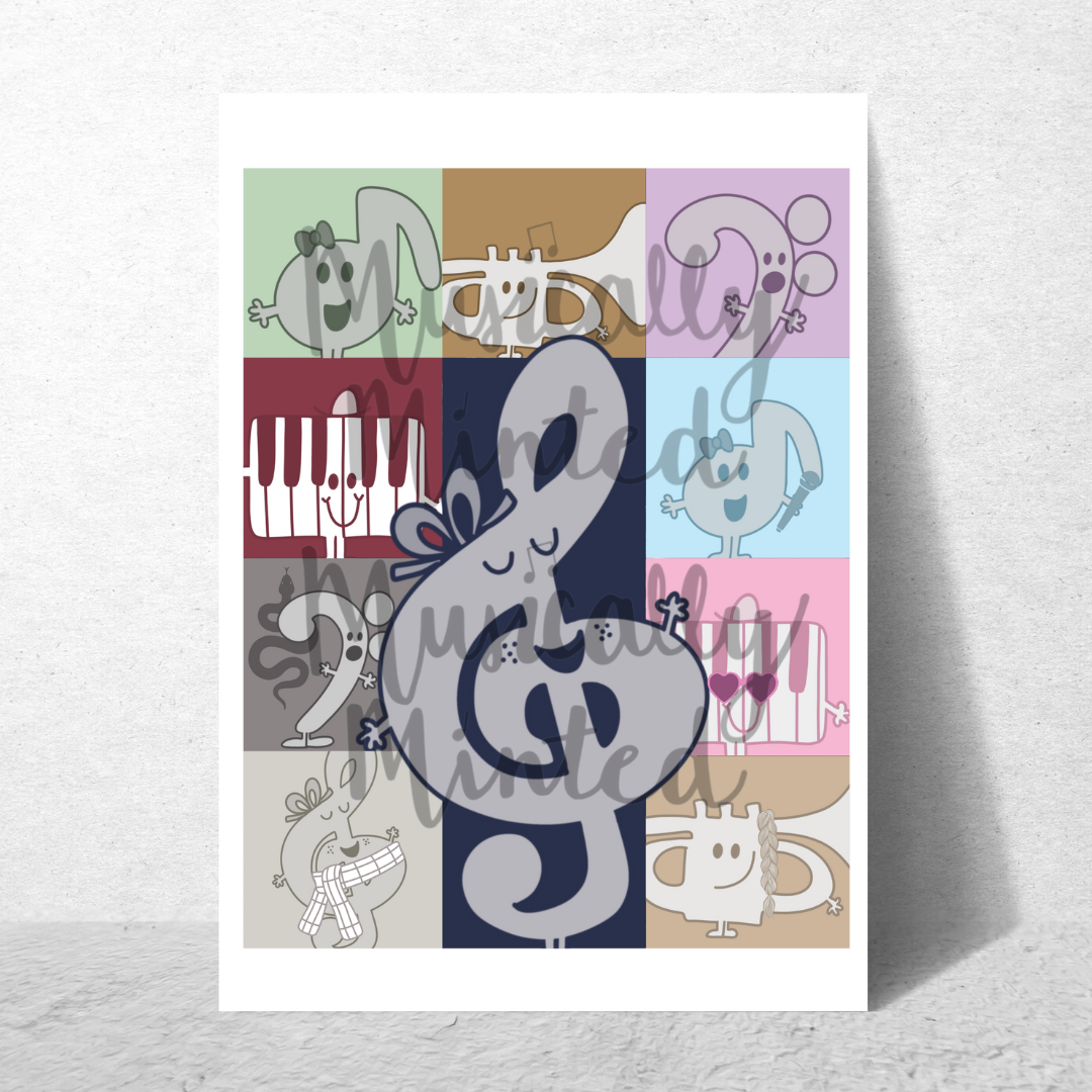 Music Character Eras Poster DIGITAL DOWNLOAD