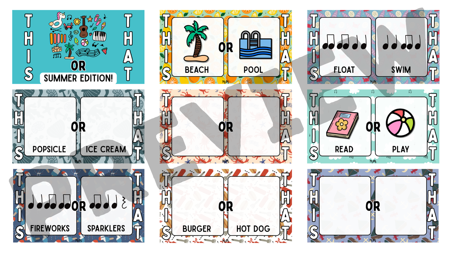 Summer Rhythm Fun: This or That Google Slides | Music Class Activity DIGITAL DOWNLOAD