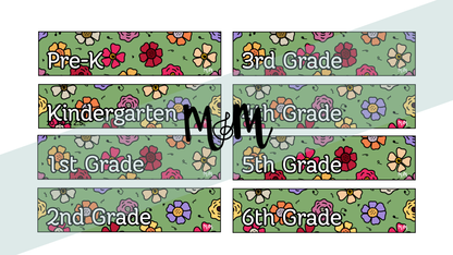 Spring Garden: Grade Level Labels DIGITAL DOWNLOAD