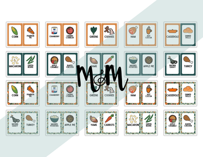 Thanksgiving Dinner Rhythms | Level 1 | Rhythm Decoding Activity and Cards DIGITAL DOWNLOAD