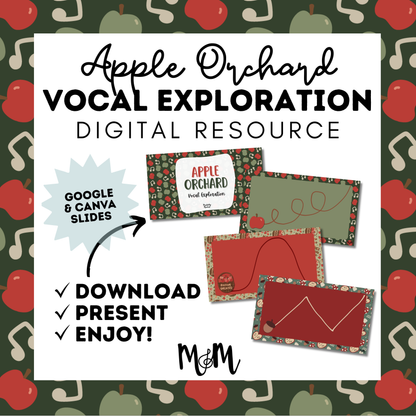Apple Orchard | Vocal Exploration | Google Slides | Fall Music Class Activity | Vocal Warm-up