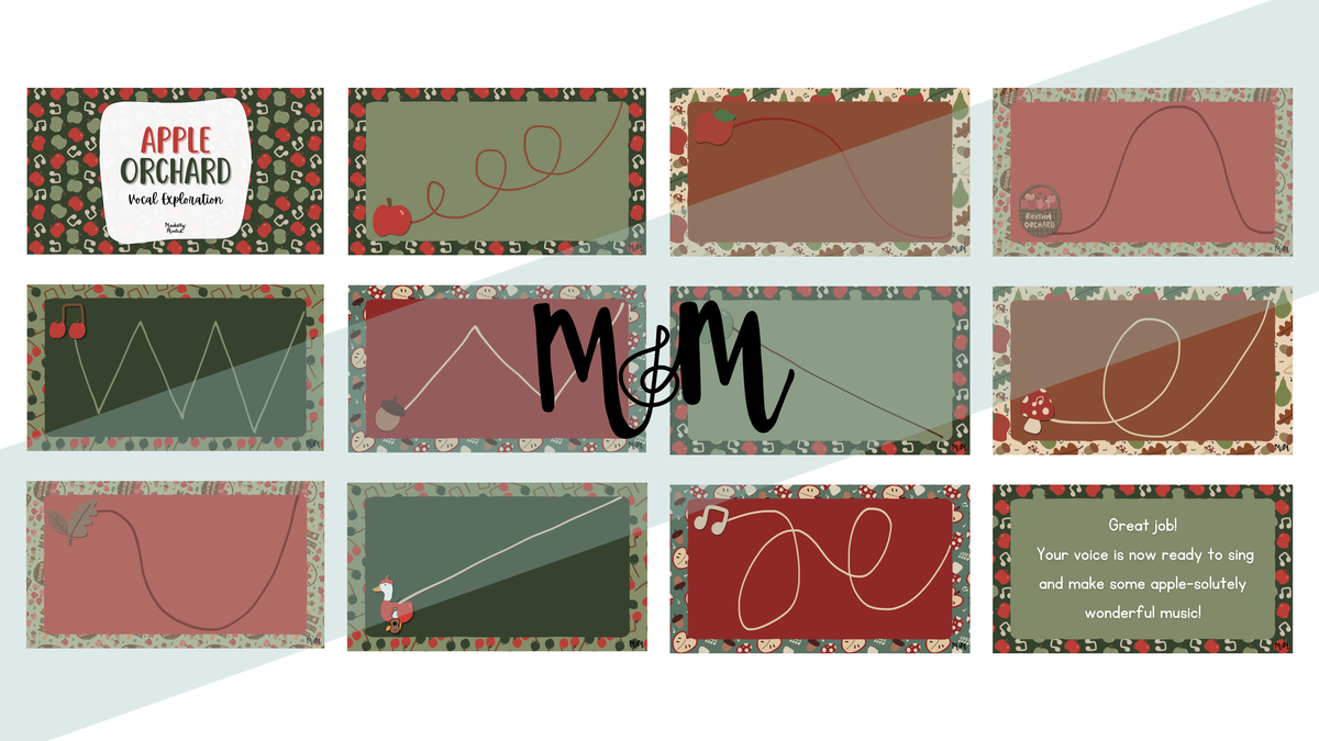 Apple Orchard | Vocal Exploration | Google Slides | Fall Music Class Activity | Vocal Warm-up
