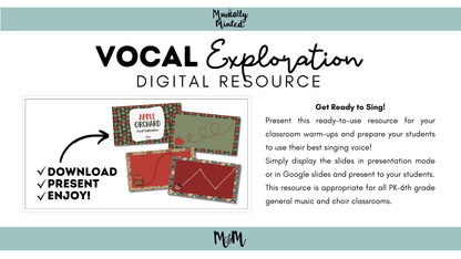 Apple Orchard | Vocal Exploration | Google Slides | Fall Music Class Activity | Vocal Warm-up