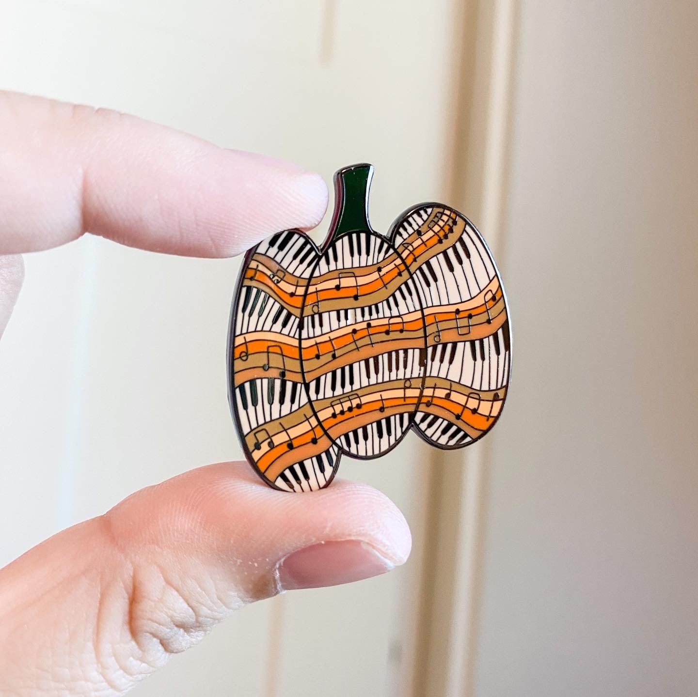 Piano Pumpkin Enamel Pin