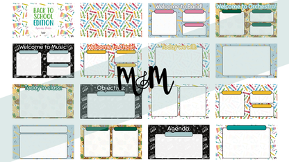 Back to School | Daily Agenda Slides | Music Classroom DIGITAL RESOURCE