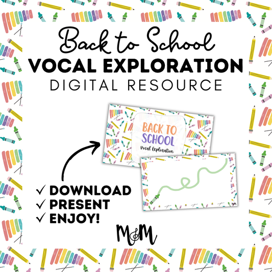 Welcome Back to Music: Vocal Exploration Slides Google Slide Digital Resource DIGITAL DOWNLOAD