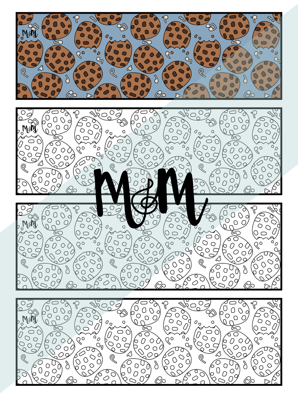 Baking Sweet Music | Music Bookmarks | Printable Coloring Activity DIGITAL DOWNLOAD