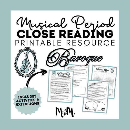 The Baroque Period | Music Class Listening Activity & Music Extension | Unit | DIGITAL DOWNLOAD