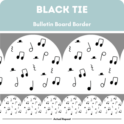 White + Black Bulletin Board Border