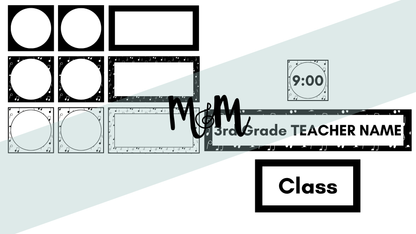 Concert Black: Pocket Chart Schedule Cards DIGITAL DOWNLOAD
