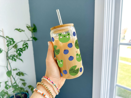 Blueberry Leapfrog Glass Can