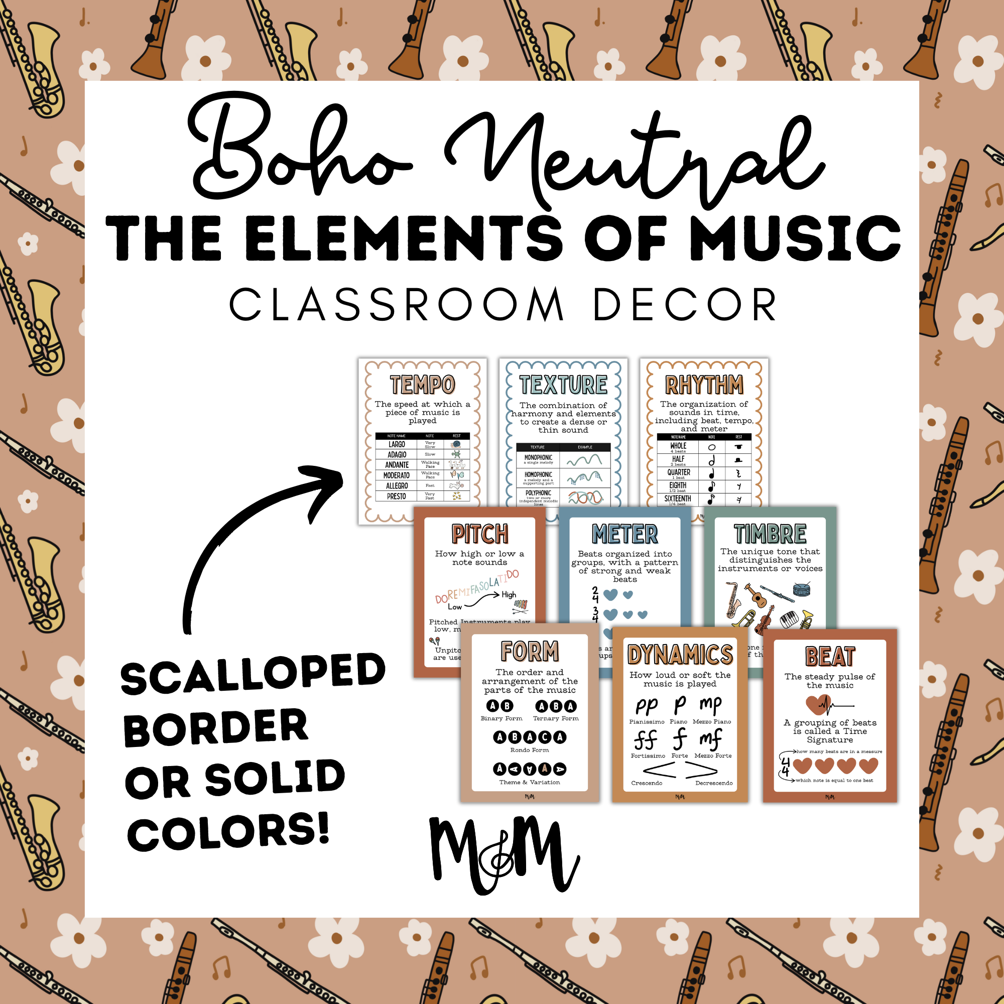 Boho Neutral: Elements of Music DIGITAL DOWNLOAD – Musically Minted