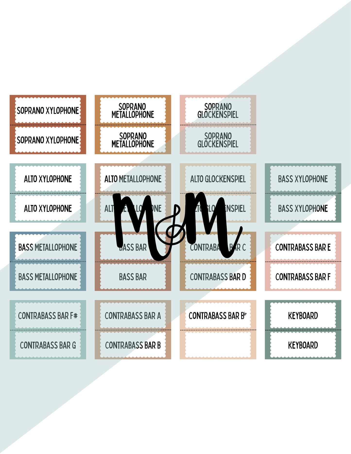 Boho Neutral: Orff Rules & Expectations Posters | Music Room Decor