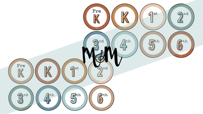 Boho Neutral: Grade Level Labels DIGITAL DOWNLOAD