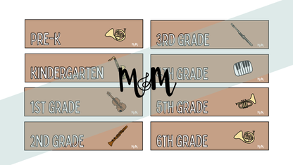 Boho Neutral: Grade Level Labels DIGITAL DOWNLOAD